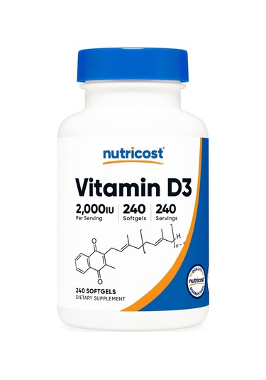 Nutricost Vitamin D3 2000 İu Softgels, 240 Softgels