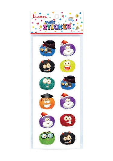 Ticon Puffy Sticker Gülen Yüz