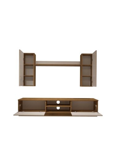 Decoraktiv Eko 5db Mdf Dvd Tv Ünitesi Tv Sehpası Pera - Beyaz