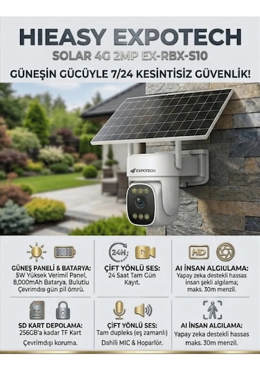Expotech Hıeasy Expotech Solar 4g Kamera Ex-rbx-s10