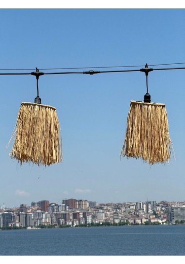 Hasır Rafya Bohem 25 Cm Avize Sarkıt Diğer