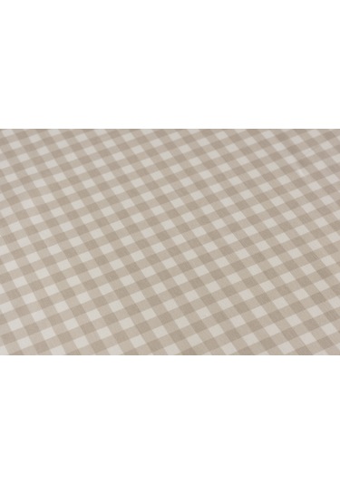 Ekose Masa Örtüsü Bej