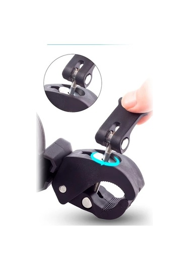 Lumaworld Güvenli Ayarlanabilir Siyah Çaydanlık Tutucu Bisiklet Gidonu İçin Dayanıklı Kap Tutucu, Metalik Kaplama Siyah