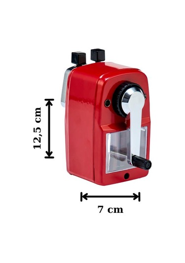 Mas 6732 Masa Tipi Büyük Kollu Kalemtraş - Kırmızı