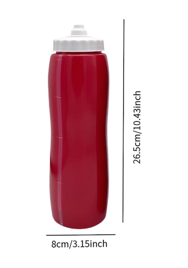Homyl Sıkılabilir Su Şişesi 950ml Seyahat Hokeyi Yetişkinler Kırmızı