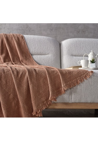 Adora Koltuk Şalı Somon - 130x170 Cm