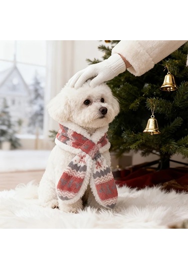 Elmpaly Mavi Desenli Sıcak Yumuşak Köpek Atkı Kazak Yelek Kışlık Küçük Orta Büyük