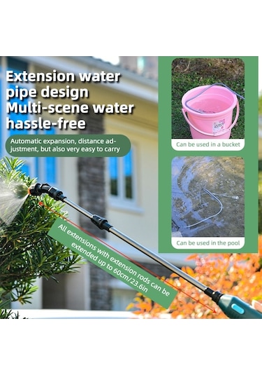 Pazly Paslanmaz Çelik Su Hortumu Püskürtme Çubuğu, Ayarlanabilir Sprey, Elektrik Ekranlı, Elde Taşınır Geri Çekilebilir 2