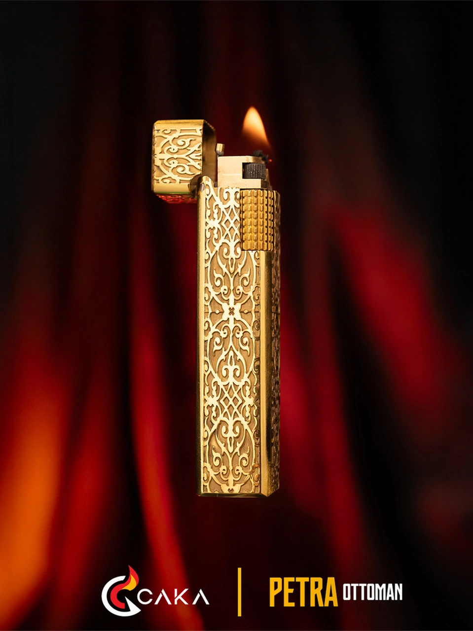 Caka Lighter Petra Ottoman Premium Çakmak Gold