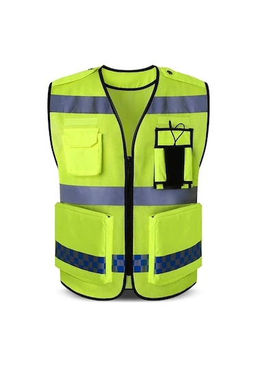 Reflektörlü Yeşil Yelek Mb045