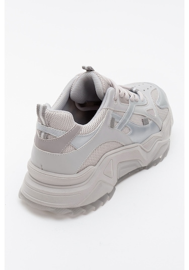 Lecce Gümüş Gri Kadın Spor Ayakkabı Gri - Gümüş