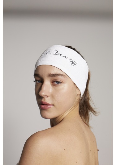 Hill Beauty Turkey Tasarım Saç Makyaj Bandı Beyaz