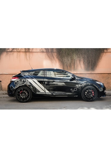 Renault Megane Trophy Desenli Yan Kapı Sticker Etiket Modeli
