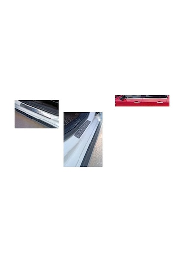 Egea Cross Uyumlu Krom Kapı Kolu Ve Kapı Eşiği Seti Paslanmaz Çel