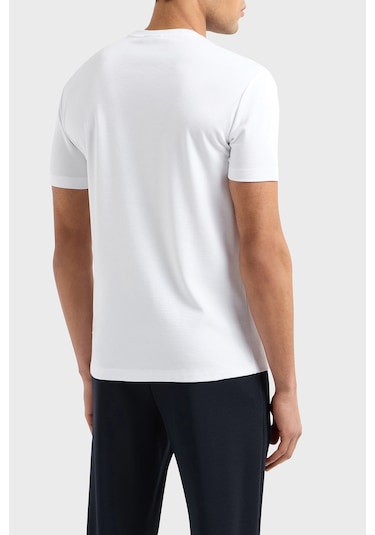 Ea7 Erkek T Shirt 7m000301 Af13739 U0002 Beyaz Beyaz