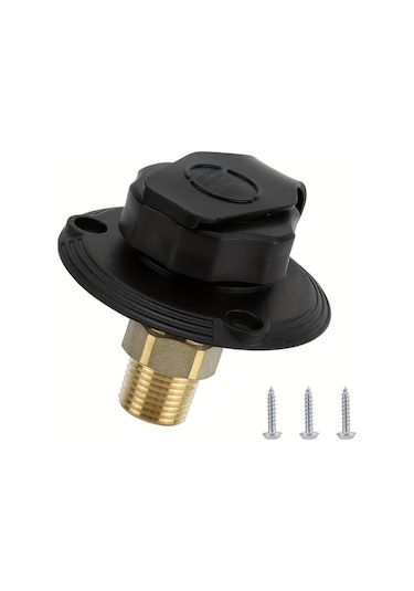 Willowhaven Siyah Rv Tatlısu Giriş Vanalı 3/4 Nh Dişi 1/2 Npt Erkek Bağlantı