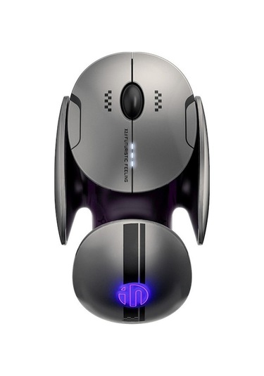 Inphıc X2 3 Modu Fare Kablosuz Bluetooth 4.0 / 5.0 Fare 2400 Dpı Şarj Edilebilir Fareler Dizüstü Bilgisayar İçin Işık İle X2