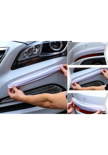 Peugeot 505 İle Uyumlu Esnek Tampon Koruma Bandı Yumuşak Koruyucu Şerit 2 Adet
