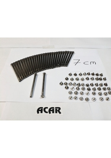 7 CM Dosya Klasör Menü Kartela Vidası Nikel Inox Renk 100 Adet