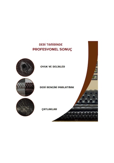 Kahverengi 20ml Deri Tamir Bakım Onarım Jeli Koltuk Çatlak Yırtık