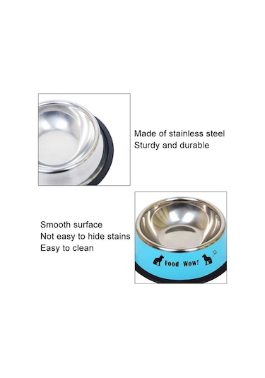 Cbtx Anti-uç Paslanmaz Çelik Hayvan Kasesi Kedi Köpek Maması Kabı Xl 22 Cm