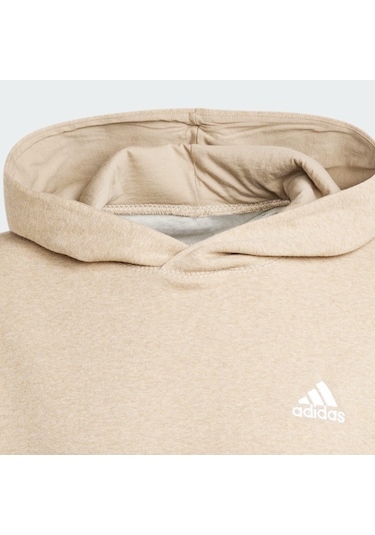 Adidas Multi Seasonal Essentials Mélange Erkek Kapüşonlu Üst-7648 Bej