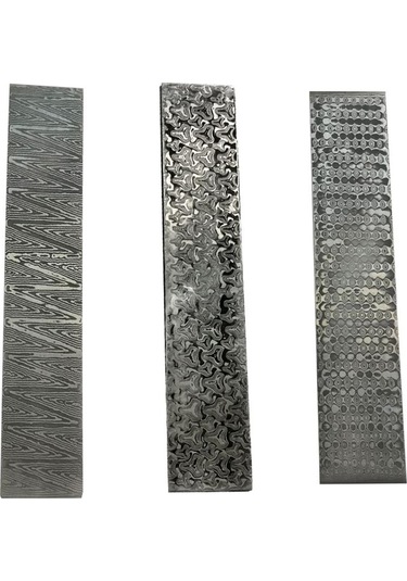 Şam Çelik Kütük Desenli Çelik Kesici Yapımı Söndürülmüş Pürüzsüzleştirilmiş Lightnings Pattern