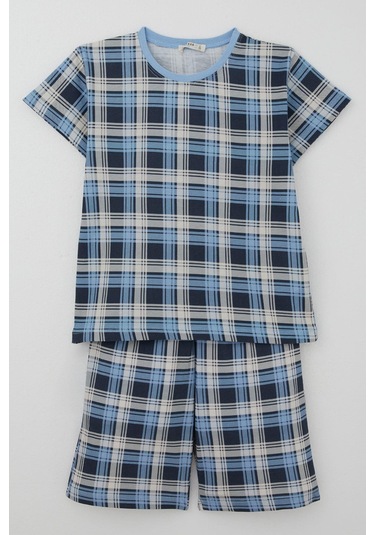 Breeze Erkek Çocuk Şortlu Pijama Takımı Ekose Desenli 4-8 Yaş, Karışık Renk Karışık Renk