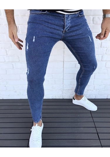 Yeni Sezon Skinny Fit Likralı Bilek Boy Jean Erkek Kot Pantolon (327660730)