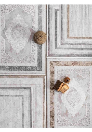 Vivaldi Nüans 1046 Gri Serisi Akrilik Salon Oturma Yatak Odası Halısı Gri