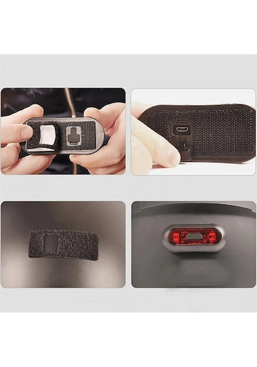 Gece Sürüşü Için Led Motosiklet Ve Bisiklet Kaskı Fren Lambası