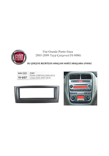 Cadence Fiat Linea Grande Punto Oto Teyp Çerçevesi 2007-2014