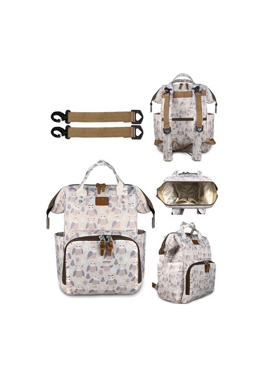 Paris Anne Bebek Çantası Baykuş Gri