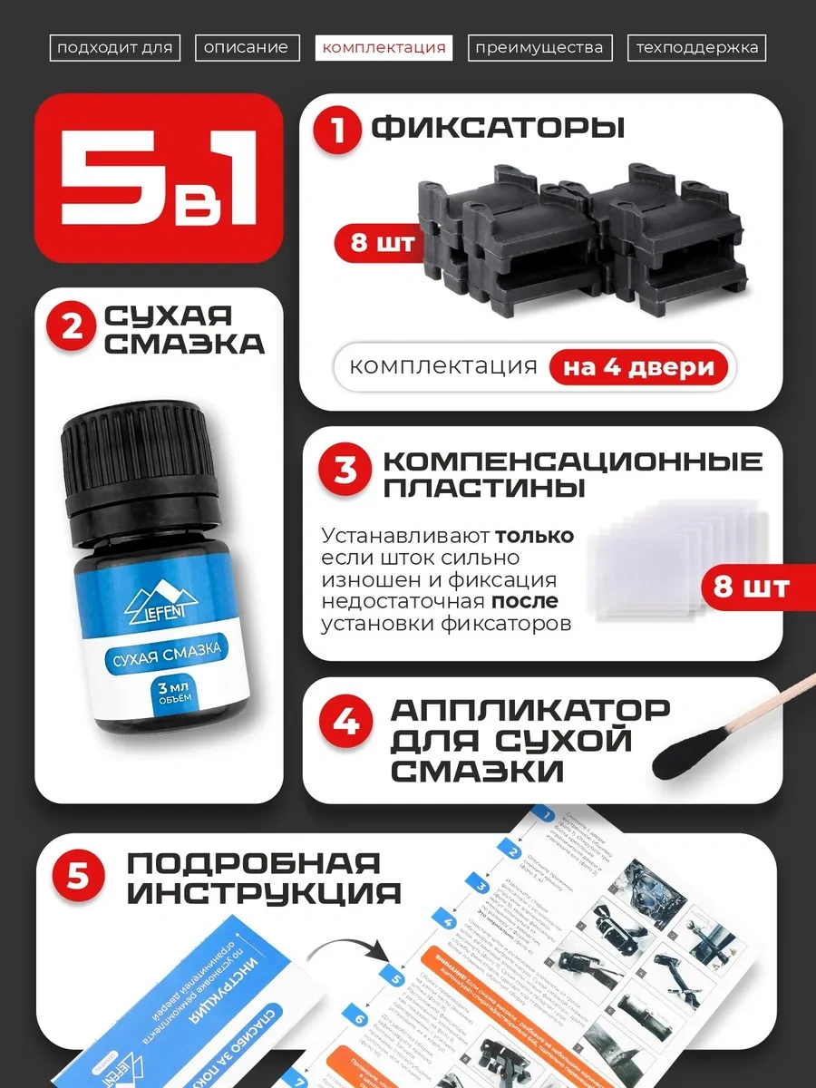 Lefent Toyota Rav4 10 20 30 40 50 Kapı Sınırlayıcı Tamir Takımı 178036069