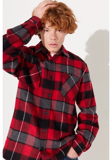 Lee Regular Fit Kırmızı Erkek Oduncu Gömlek L232153600 001