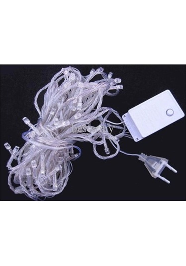 8 Foksiyonlu 10 Metre 100 Ledli Fişli Led Dekor Lambası Animasyonlu Rekli Yılbaşı Ağacı Işığı