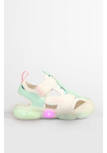 Vicco Live Kız Bebe Beyaz Işıklı Phylon Sandalet Beyaz