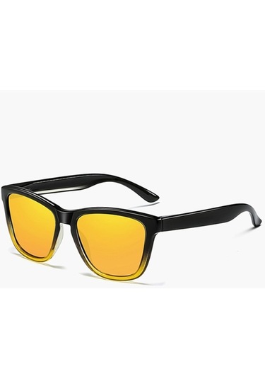Cbtx Plastik Uv 400 Unisex Güneş Gözlüğü Siyah - Sarı