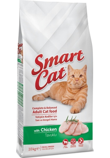 Smart Cat Tavuk Etli Yetişkin Kedi Maması 10 KG