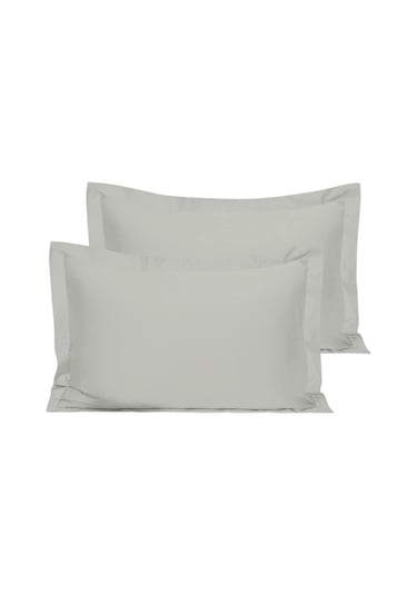 Pamuklu King Size Yastık Kılıfı 2 Adet 50 X 90 Cm Gri