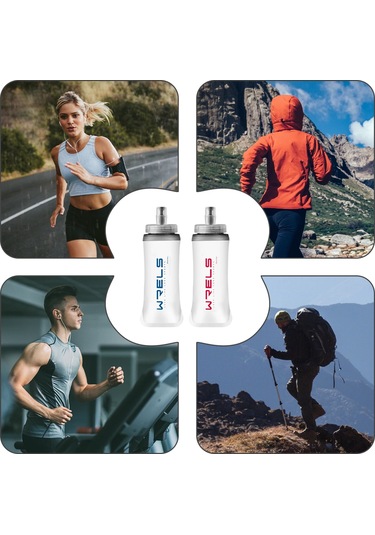 Wrels Su Şişesi Katlanır Yumuşak Şişe Spor Katlanabilir Koşu Kamp Yürüyüş Red 500ml Red 500ml