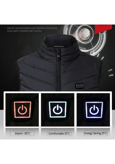 Pasifix 11 Alan Çift Kontrol Usb Elektrikli Isıtma Fanila Akıllı Sıcak Yelek 001