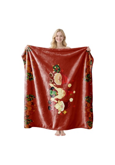 Noel Fral Küçük Battaniye Festival Atmosferi Pratik Kullanım-mt-flr-198 75 100 Yeşil