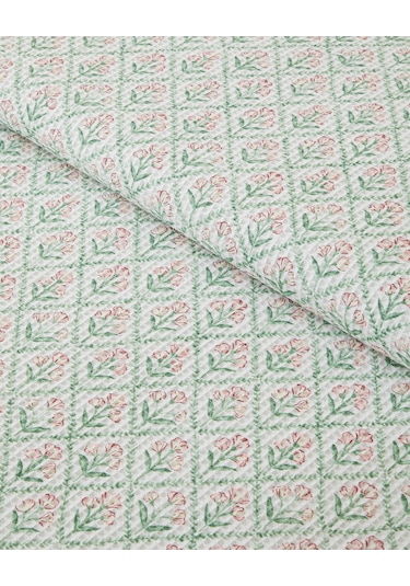 Bloom Crest Tek Kişilik Pike 150x220 Cm Yeşil