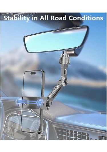 Yüksek Kaliteli Alüminyum Alaşımlı Araç Tutucu, Evrensel Çok Açı Ayarlanabilir Dikiz Aynası Cep Tele Diğer