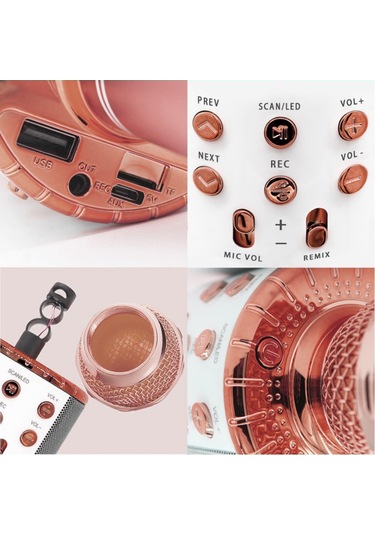 Qingmipy Renkli Led Işıklı Kablosuz Mikrofon: Çocuklar İçin Karaoke, Ev Partileri Ve 5 Ses Efekti İle Eğlence