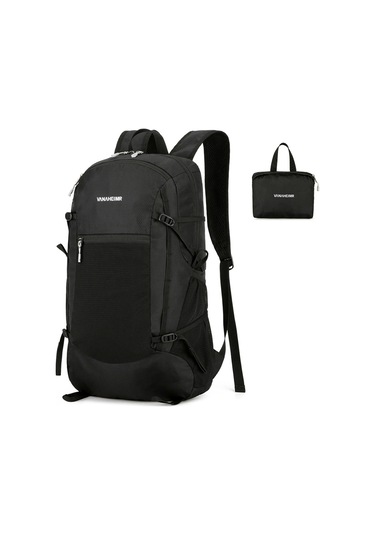 Vanaheımr-hafif Katlanabilir Sırt Çantası Suya Dayanıklı Paketlenebilir,siyah Siyah