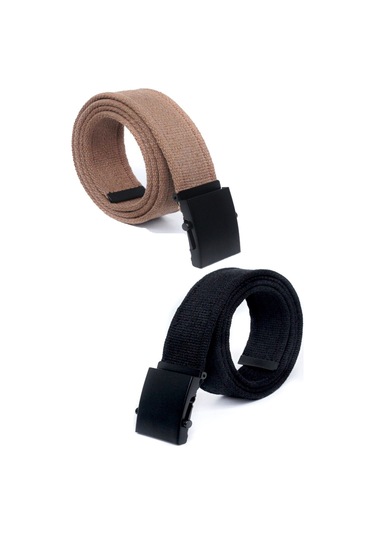 2 Adet Siyah Tokalı Kolon Kemeri 4cm Siyahtaba