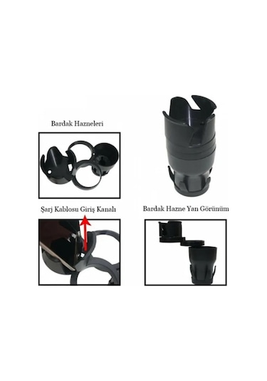 Ayarlanabilir Araç İçi Çoklu Bardak Tutacağı