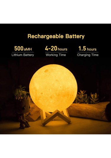 Ca Moonlight Kablosuz 3d Gece Lambası